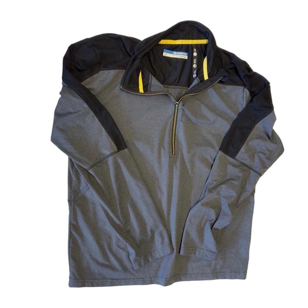 MONDETTA , windbreaker jacket , size large , gray black , 26-24-26